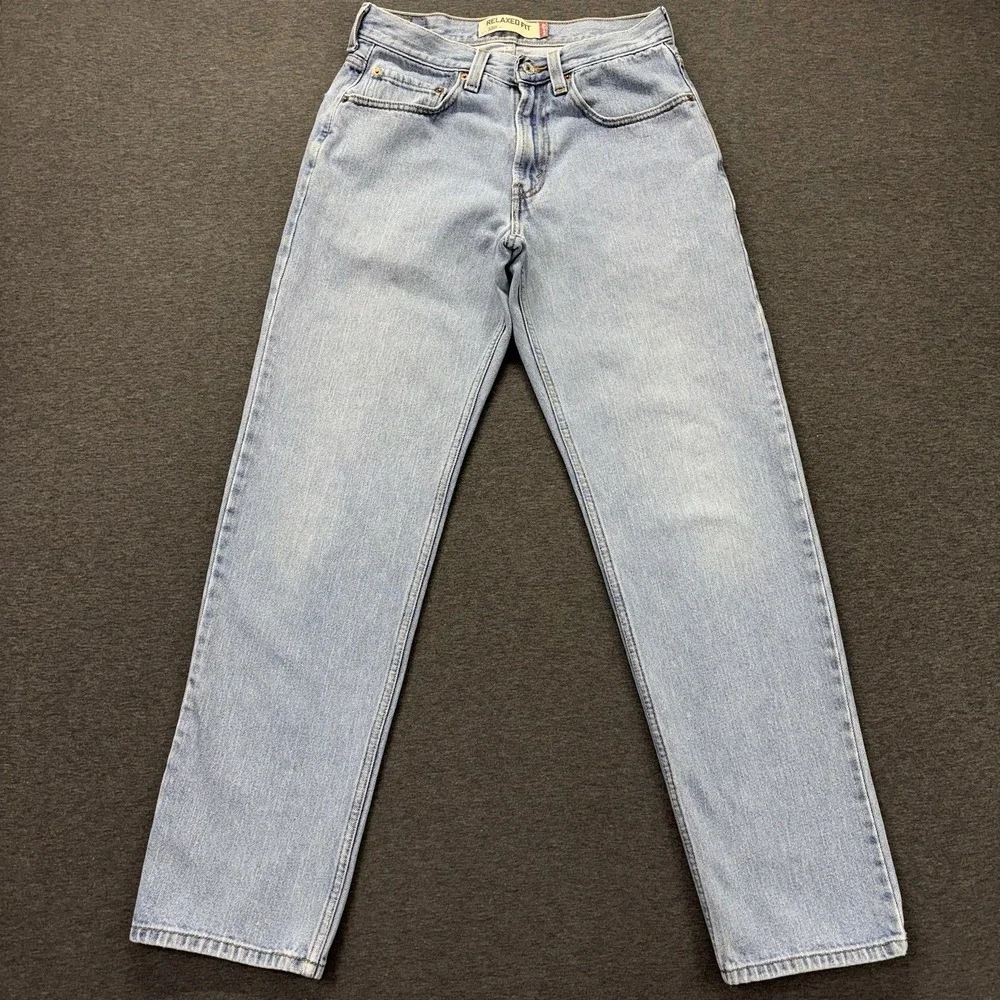 Y2K Levi's 550 Jeans Mens 31x32 TAG- 31x34 Relaxed Fit Straight Leg Light Wash